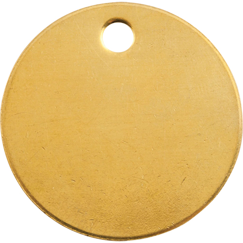 C.H. Hanson 41882 Blank Tags, Brass, 2" dia