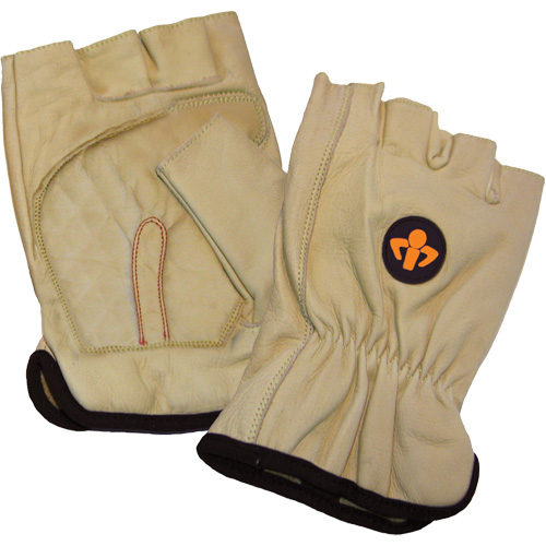 Impacto ST5015-S Carpal Tunnel Impact Gloves, Small, Grain Leather Palm, Elastic Cuff