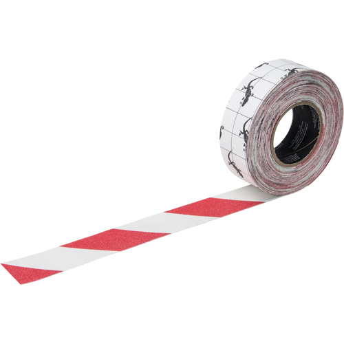 Produits de sécurité Zenith SDN088 Ruban antid&eacute;rapant de premi&egrave;re qualit&eacute;, 2" x 60', Rouge & blanc