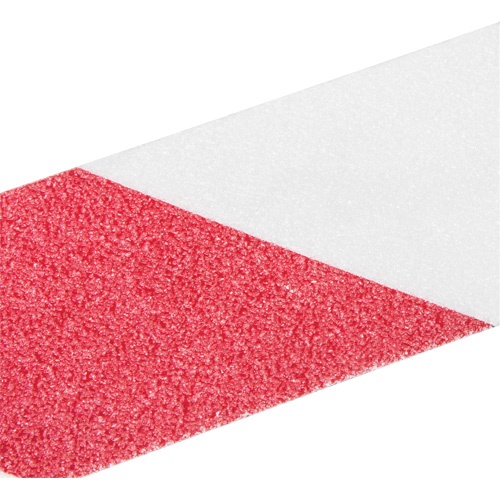 Produits de sécurité Zenith SDN088 Ruban antid&eacute;rapant de premi&egrave;re qualit&eacute;, 2" x 60', Rouge & blanc