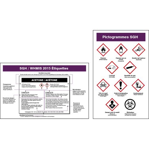 Accuform Signs FRLKC243 GHS/WHMIS 2015 Wallet Card