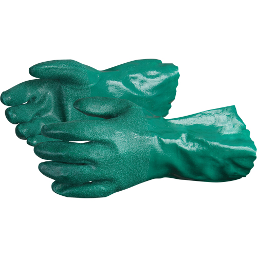 Superior Glove Works Ltd. NT230-XL Chemstop Gloves with Crushed Ceramic-Powder Grip Finish, Size X-Large/10, 12" L, Nitrile, Cotton Jersey Inner Lining, 40-mil