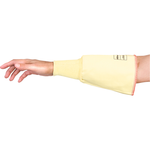 Superior Glove Works Ltd. SLKW8-L Woven Protective Sleeves Without Thumbhole, Kevlar&reg;, 8", ANSI/ISEA 105 Level 2, Yellow