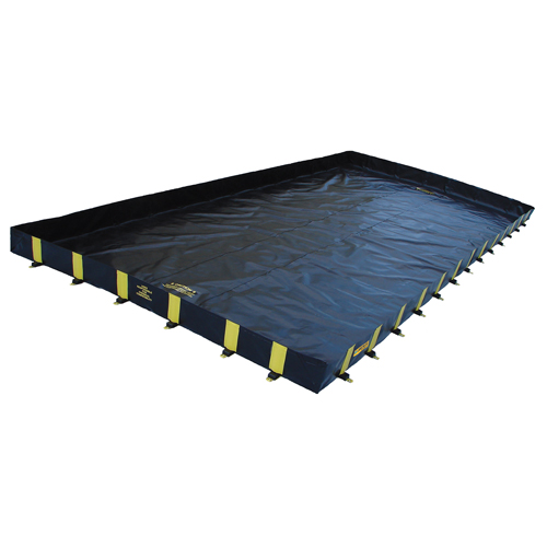 Justrite 28526 Rigid-Lock QuickBerm&reg;, 1795 gal. Capacity, 12' W x 20' L x 12" H, Stake Wall