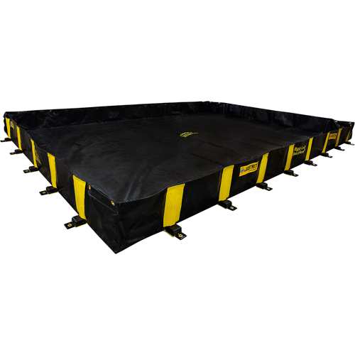 Justrite 28532 Rigid-Lock QuickBerm&reg;, 2990 US gal. Capacity, 20' W x 20' L x 12" H, Stake Wall