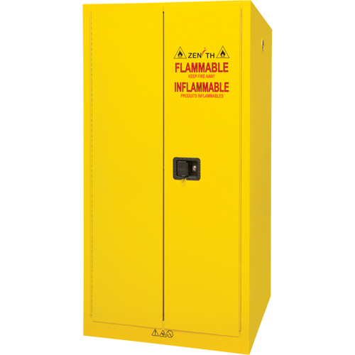 Zenith Safety Products SDN648 Flammable Storage Cabinet, 60 gal., 2 Door, 34" W x 65" H x 34" D