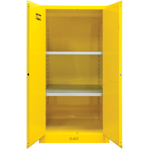 Zenith Safety Products SDN648 Flammable Storage Cabinet, 60 gal., 2 Door, 34" W x 65" H x 34" D