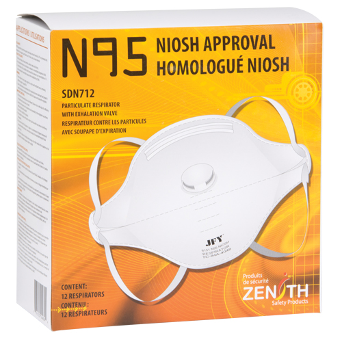 Zenith Safety Products SDN712 Particulate Respirator, N95, NIOSH Certified, Medium/Large