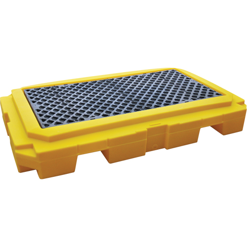 Ultratech 9611 Spill Pallet Plus With Drain, 66 US gal. Spill Capacity, 65.5" x 40" x 8.75"