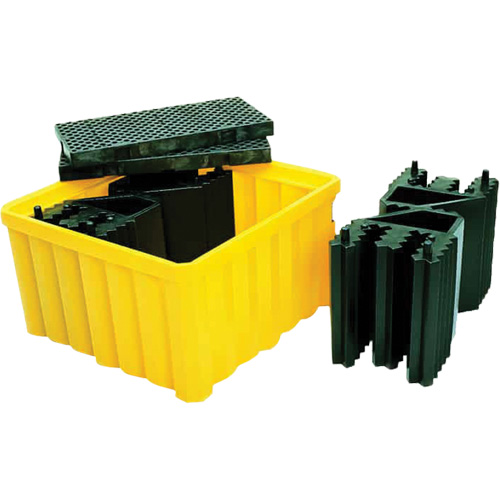 Ultratech 1058 Ultra-IBC Spill Pallet&reg; with Drain, 400 US gal. Spill Capacity, 58.75" x 58.75" x 33"