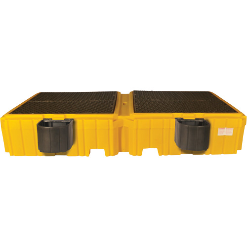 Ultratech 1147 Ultra-Twin IBC Spill Pallet&reg; with Drain, 535 US gal. Spill Capacity, 124.5" x 61.625" x 22"