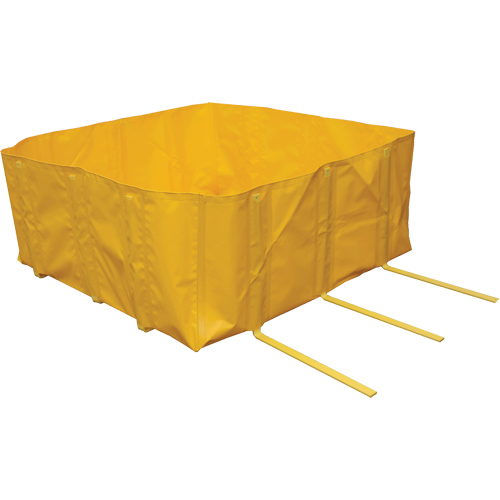 Enpac 48-452-YE-SS Benne pour GRV, Capacit&eacute; 299 gal. US, 5' la x 4' lo x 24" h, Support en L