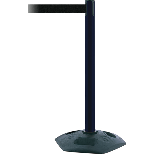 Tensator 886-33-MAX-NO-B9X-C Single Line Heavy Duty Post, Plastic, 38" H, Black Tape, 13' Tape Length
