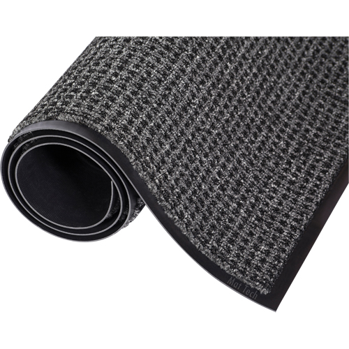 Mat Tech OEM4854 Tapis &eacute;lite Oxford, Essuie-pieds/grattoir, 4' x 8' x 7/16", Gris/noir