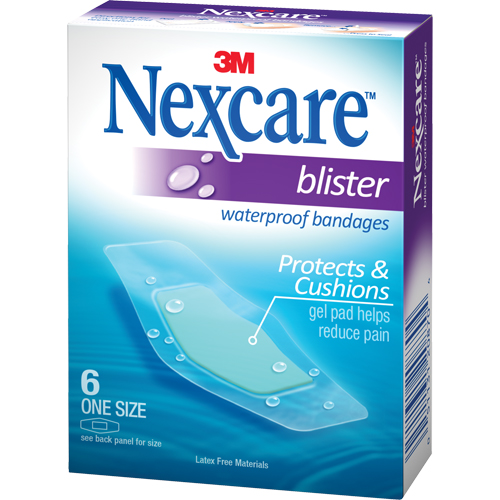 3M BWB-06-CA Nexcare Waterproof Blister Bandages, Rectangular/Square, 2-1/4", Plastic, Sterile