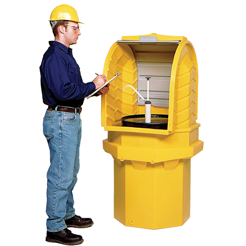 ULTRATECH UltraHard Top P1 Plus® 1Drum Hardtop Cover Spill Containment Unit With Drain SDS768