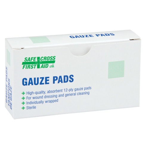 Safecross 03761 Gaze, Tampon, 3" lo x 3" la, St&eacute;rile, Dispositif m&eacute;dical Classe 1