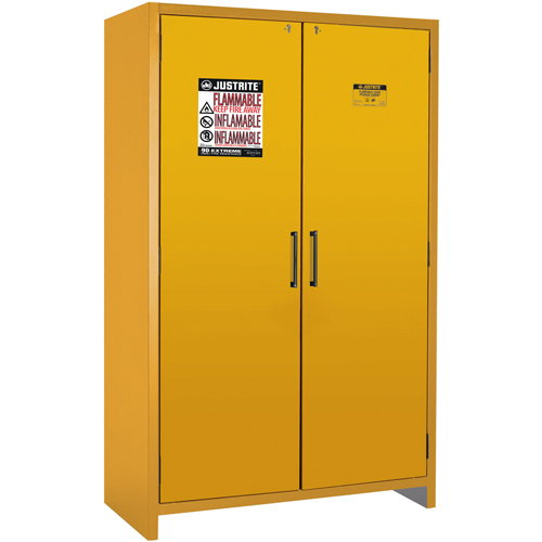 Justrite 22607 90-Minute EN Safety Storage Cabinet, 45 gal., 2 Door, 46.97" W x 76.89" H x 24.21" D