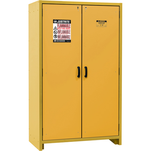 Justrite 22603 Armoire d'entreposage 30 minutes s&eacute;curitaire et conforme &agrave; la norme EN, 45 gal., 2 Porte(s), 45,83" La x 76,65" h x 24,21" p