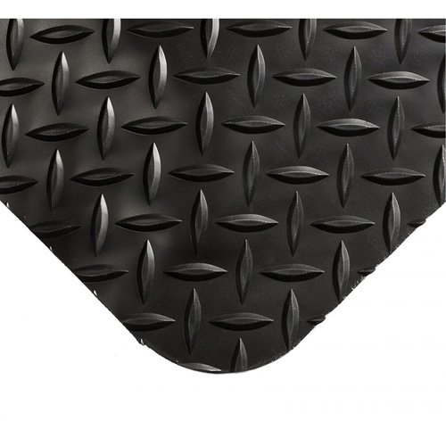 Wearwell 497.58X3X30BK Smart Mats No.497, Diamond, 3' x 30' x 5/8", Black, PVC/Urethane
