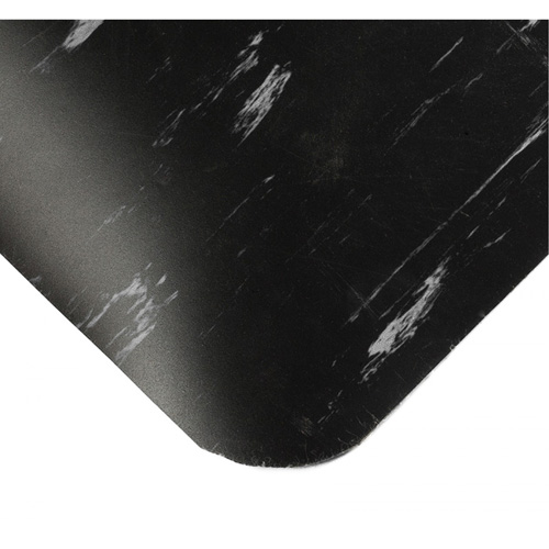Wearwell 419.78X2X5AMBK Tile-Top AM Spongecote Ultrasoft Anti-Microbial Mats No.419, Smooth, 2' x 5' x 7/8", Black, Nitrile/Vinyl