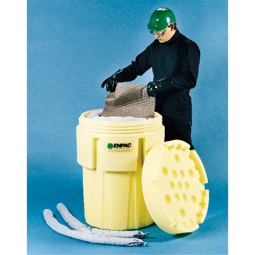 Enpac 1065-YE Poly-Overpack&reg; 65 Salvage Drum, 65 US gal., Stationary