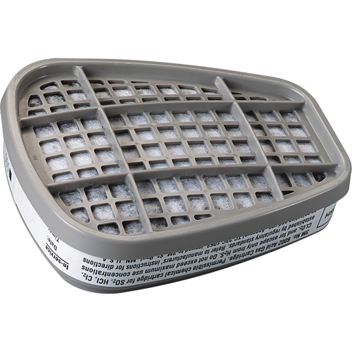 3M 6002 Cartouches pour respirateur s&eacute;rie 6000, Cartouche gaz/vapeur, Gaz acide