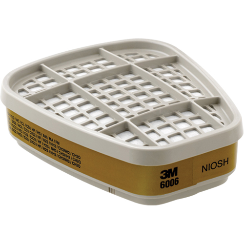 3M 6006 6000 Series Respirator Cartridges, Gas/Vapour Cartridge, Multi-Gas/Vapour