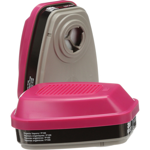 3M 60921 6000 Series Respirator Cartridges, Gas/Vapour Cartridge, Organic Vapour/P100