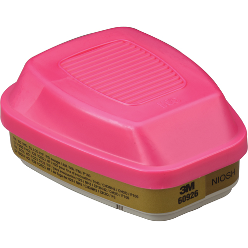 3M 60926 6000 Series Respirator Cartridges, Gas/Vapour Cartridge, Multi-Gas/Vapour/P100