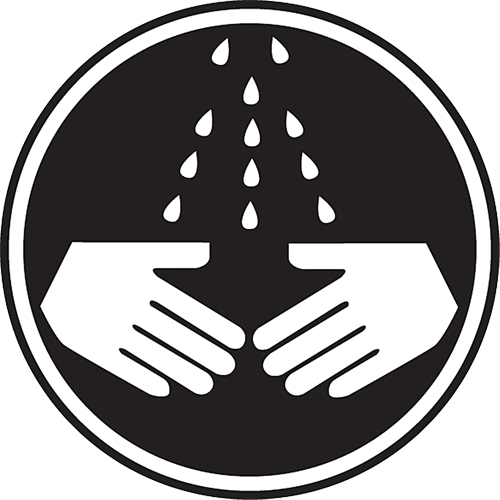 Accuform NMC MPCS573VA Wash Your Hands CSA Standard Safety Sign, 12" x 12", Aluminum, Pictogram