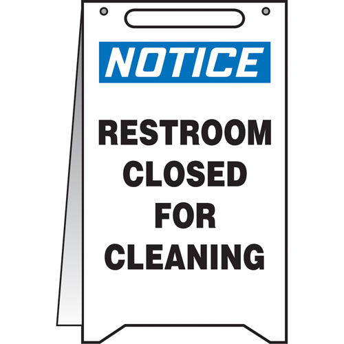 Accuform NMC MF114 Panneaux Fold-Ups  Restroom Closed For Cleaning , Anglais