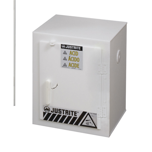 Justrite 24004 Armoires solides en poly&eacute;thyl&egrave;ne pour acides, 6 x 0,66043 gal., 17" x 22" x 17"