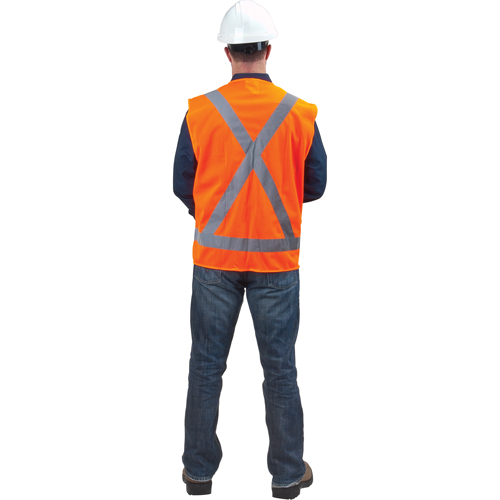 Produits de sécurité Zenith SEB701 Veste de s&eacute;curit&eacute; pour la circulation, Orange haute visibilit&eacute;, 2T-Grand, Polyester