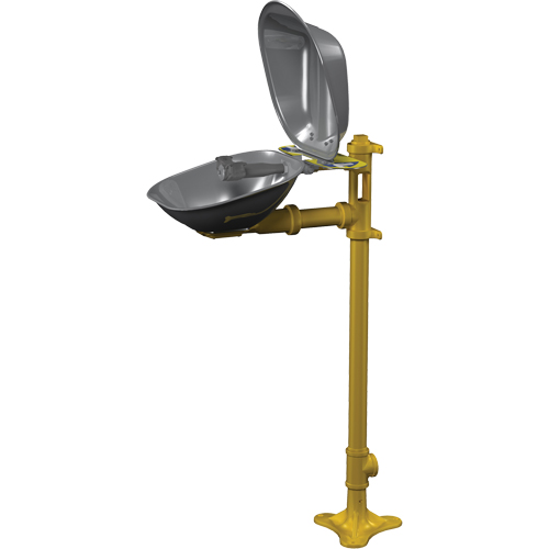 Bradley S19214DC Poste de douche oculaire Halo, Installation Socle, Bol Acier inoxydable