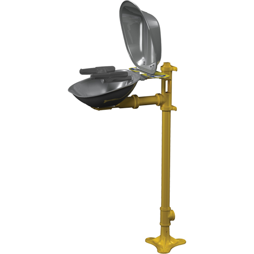 Bradley S19214DCFW Postes de douche oculaire/faciale Halo, Installation Socle, Bol Acier inoxydable