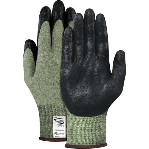 Ansell 8081311100 Gants ActivArmr 80-813, Taille T-Grand/10, Calibre 13, Rev&ecirc;tement Mousse de nitrile, Enveloppe en Kevlar, ASTM ANSI niveau A4/EN 388 niveau C