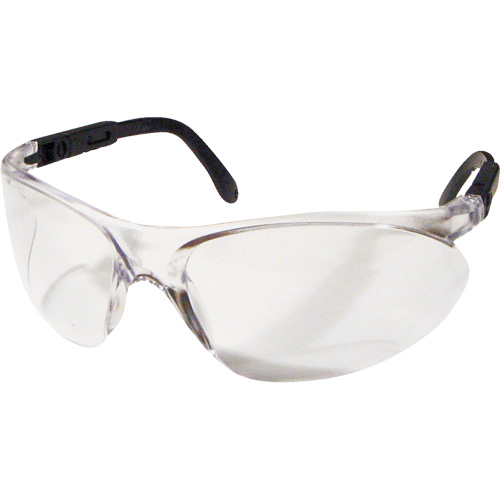 Dentec 12E93206 Lunettes de s&eacute;curit&eacute; CNC avec branches ajustables, Lentille Transparent, Anti-&eacute;gratignures, ANSI Z87+/R&eacute;pond ou surpasse la norme CSA Z94.3