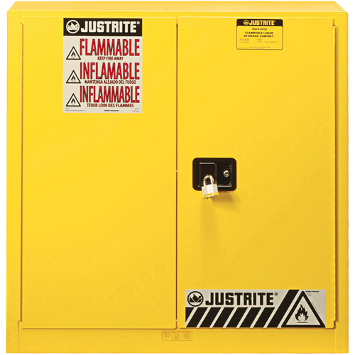 Justrite 893300 Sure-Grip&reg; EX Flammable Safety Cabinet, 30 gal., 2 Door, 36" W x 35" H x 24" D