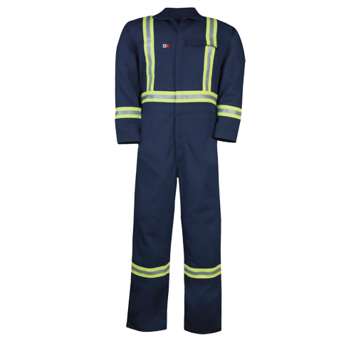 Big Bill 1325US9/OS-R-NAY-3X Westex UltraSoft&reg; Unlined Coveralls, Size 54/56, Navy Blue, 12.4 cal/cm2