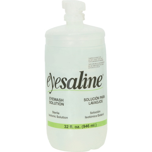 PIP Global Safety 32-000455-0000-H5 Bouteilles de solution saline pour douche oculaire, Bouteille Plein, 32 oz