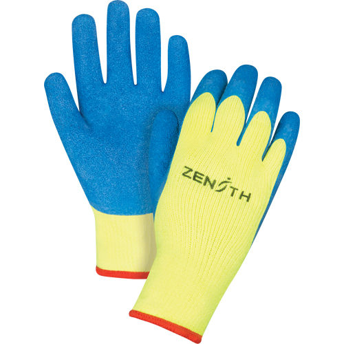 Produits de sécurité Zenith SEC799 Gants haute visibilit&eacute; doubl&eacute;s d'acrylique & enduits de caoutchouc, 9/Grand, R&ecirc;vetement Latex de caoutchouc, Calibre 7, Enveloppe en Tissu &eacute;ponge