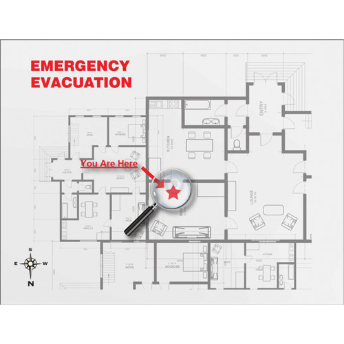 Accuform Signs DTA213 Insert transparent de cadre pour plan d'&eacute;vacuation