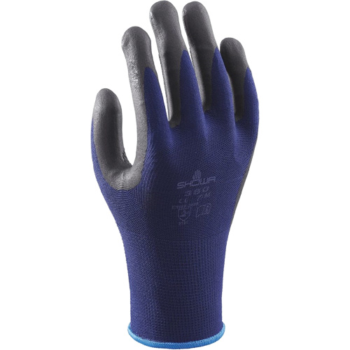 Showa 380L-08 Atlas 380 Coated Gloves, 8/Large, Foam Nitrile Coating, Cotton Shell