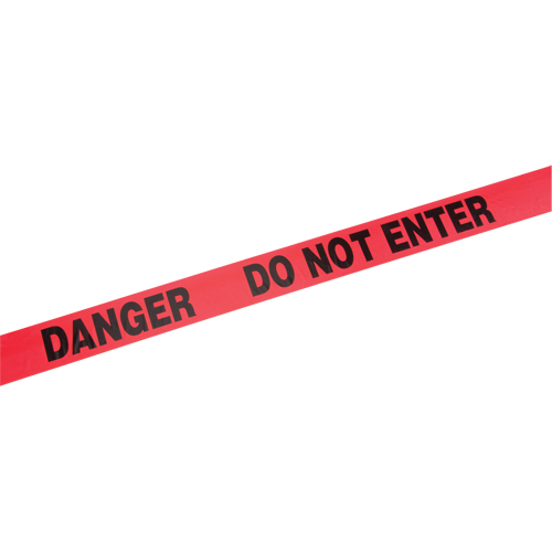 C.H. Hanson 16005 Standard Barricade Tape, English, 3" W x 1000' L, 2 mils, Red
