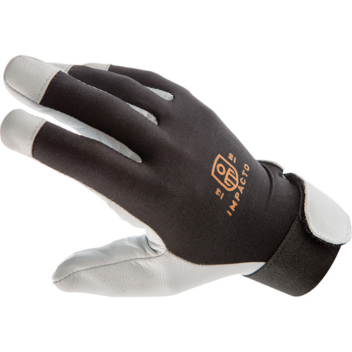 Impacto BG413M Gants antivibrations Air Glove, Taille Moyen, Paume Cuir perl&eacute;