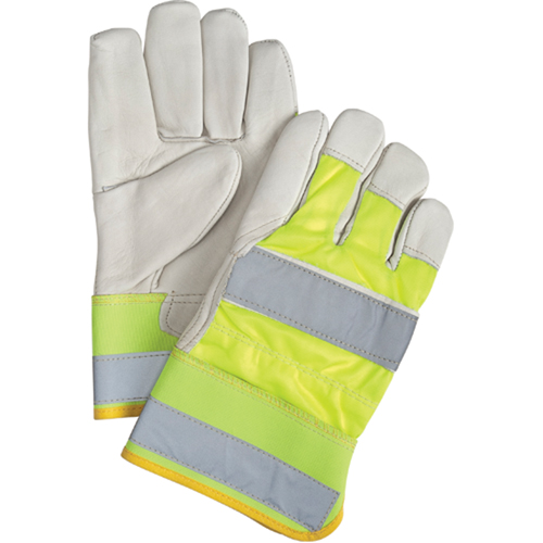 Zenith Safety Products SEK239 Premium Quality High Visibility Fitters Gloves, Large, Grain Cowhide Palm