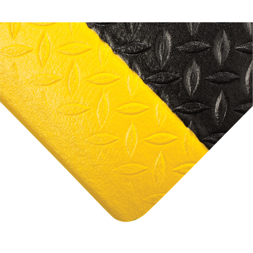 Wearwell 452.12X3X60BYL Tapis Tuf Sponge No 452, Losange, 3' x 60' x 1/2", Noir/Jaune, &eacute;ponge en PVC