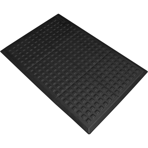 Wearwell 502.58X2X3BK Tapis antifatigue Connect No 502 Rejuvenator pour poste de travail simple, Polyur&eacute;thane, 2' la c, 3' lo, 5/8" &eacute;paisseur, Noir
