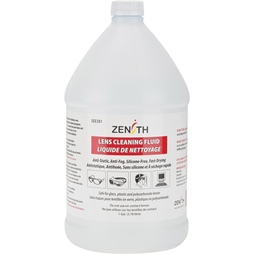 Produits de sécurité Zenith SEE381 Recharge de nettoyant antibu&eacute;e pour lentilles, 3,78 L